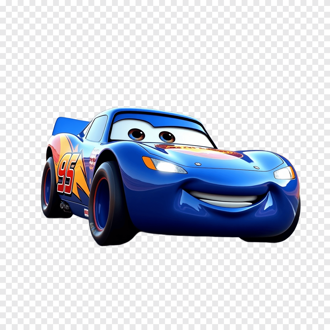 Relâmpago McQueen em um vibrante tom de azul PNG para fãs de corrida e ...